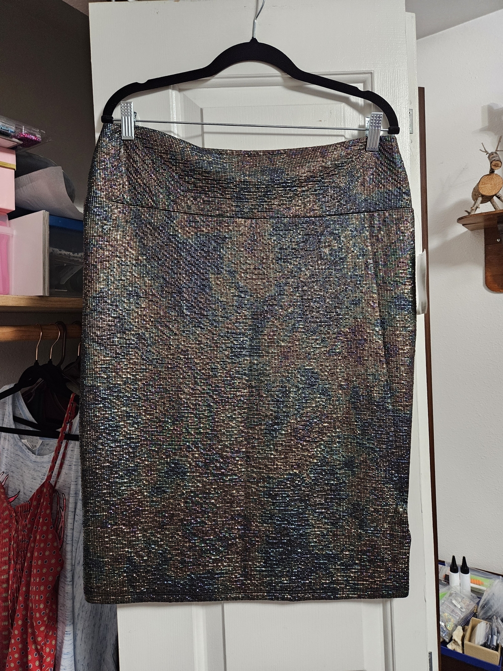 Lularoe Cassie Metallic Multicolor Pencil Skirt - Women